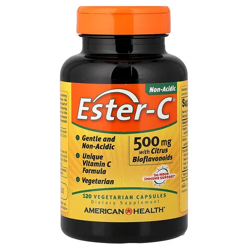 American Health, Ester-C® con bioflavonoides cítricos, 500 mg, 120 cápsulas vegetales