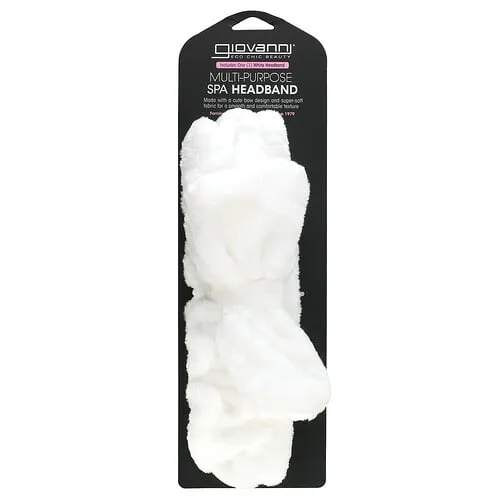 Giovanni, Diadema de spa multiusos, Blanco, 1 unidad