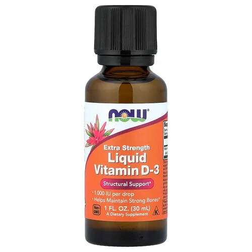 NOW Foods, Vitamina D3 líquida, 1000 UI, 30 ml (1 oz. líq.)