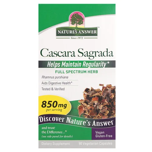 Nature's Answer, Cáscara sagrada, 90 cápsulas vegetales (425 mg por cápsula)