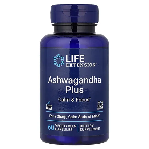 Life Extension, Ashwagandha y más, 60 cápsulas vegetales