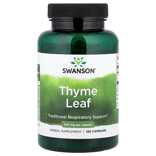 Swanson Vitamins, Hoja de tomillo, 500 mg, 120 cápsulas