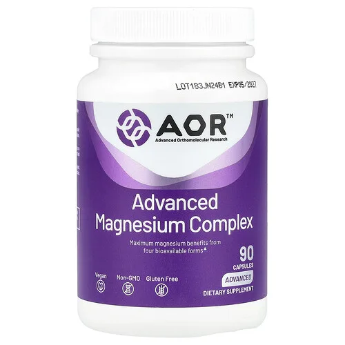 Advanced Orthomolecular Research AOR, Complejo avanzado de magnesio, 90 cápsulas vegetarianas