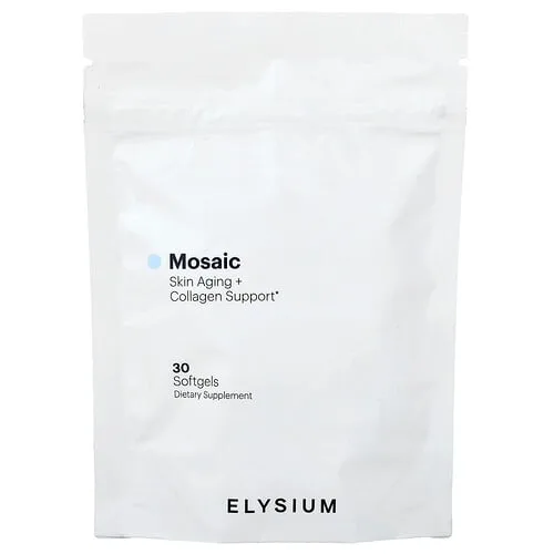 Elysium, Mosaic, Refuerzo para el envejecimiento de la piel y el colágeno, 30 cápsulas blandas