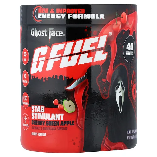 G FUEL, Energy Formula, Ghost Face®, Cereza y manzana verde, 272 g (9,6 oz)