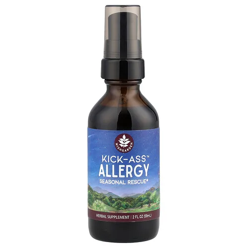 WishGarden Herbs, Refuerzo estacional para la alergia Kick-Ass™, 59 ml (2 oz. líq.)