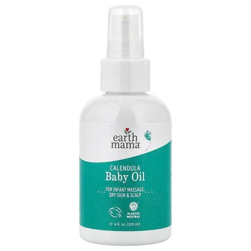 Earth Mama, Aceite de caléndula para bebés, 120 ml (4 oz. líq.)
