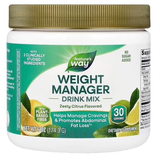 Nature's Way, Mezcla para preparar bebidas para controlar el peso, Sabor cítrico intenso, 174,3 g (6 oz)