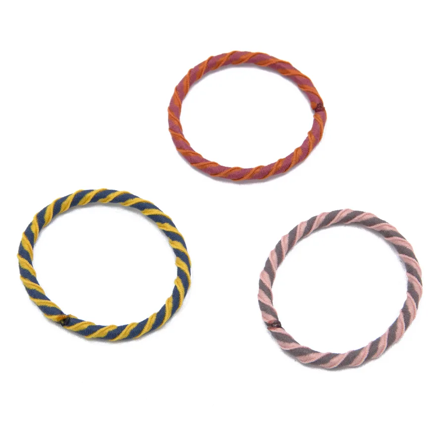 Set 3 Gomas de Pelo Trenzadas
