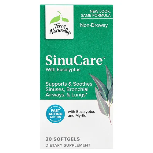 Terry Naturally, SinuCare™ con eucalipto, 30 cápsulas blandas