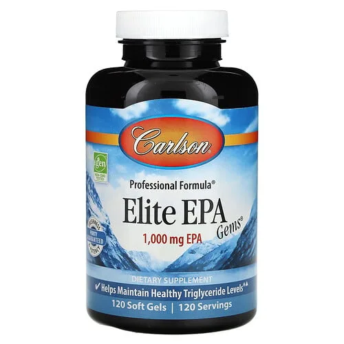 Carlson, Elite EPA Gems, 1000 mg, 120 cápsulas blandas
