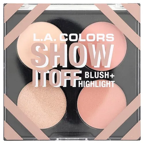 L.A. Colors, Paleta de rubores e iluminaciones, CFP637 Show It Off, 14 g (0,49 oz)