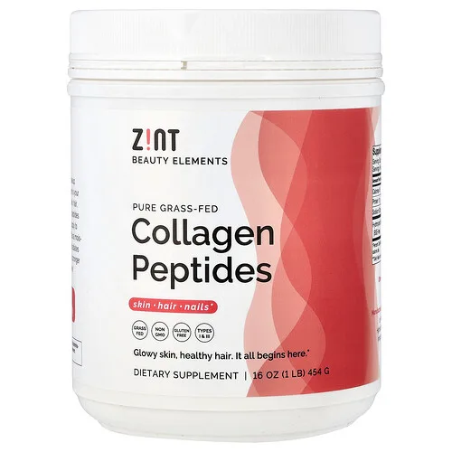 Zint, Péptidos de colágeno puro proveniente de animales alimentados con pasturas, Sin sabor, 454 g (16 oz)