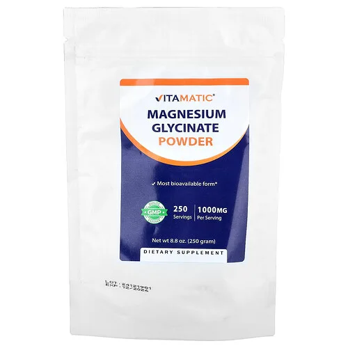 Vitamatic, Glicinato de magnesio en polvo, 250 g (8,8 oz)