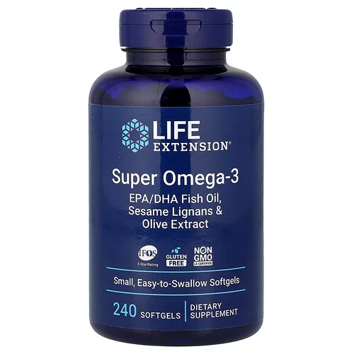 Life Extension, Super omega-3, 240 cápsulas blandas