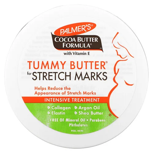 Palmer's, Cocoa Butter Formula® con vitamina E, Tummy Butter, Manteca corporal antiestrías, 125 g (4,4 oz)