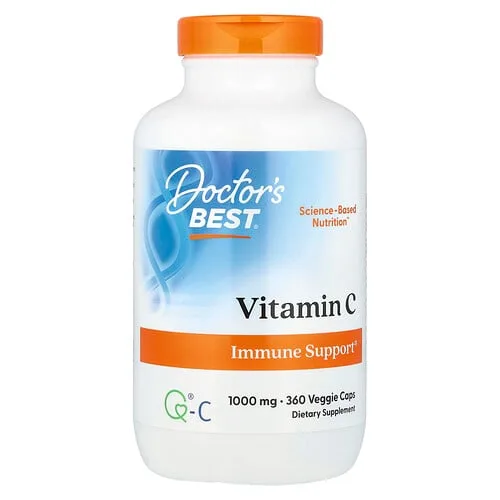 Doctor's Best, Vitamina C con Q-C, 1000 mg, 360 cápsulas vegetales