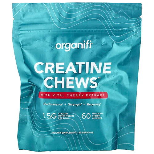 Organifi, Creatine Chews™, Cereza, 60 gomitas