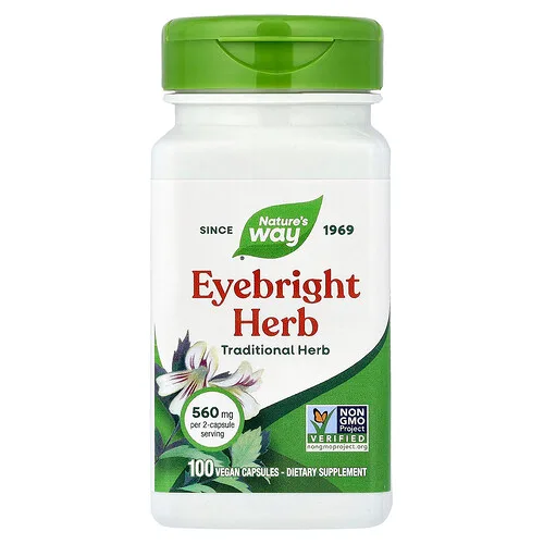Nature's Way, Hierba de eufrasia, 100 cápsulas veganas (280 mg por cápsula)