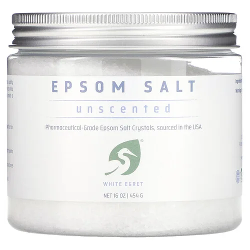 White Egret, Sal de Epsom, Sin fragancia, 454 g (16 oz)