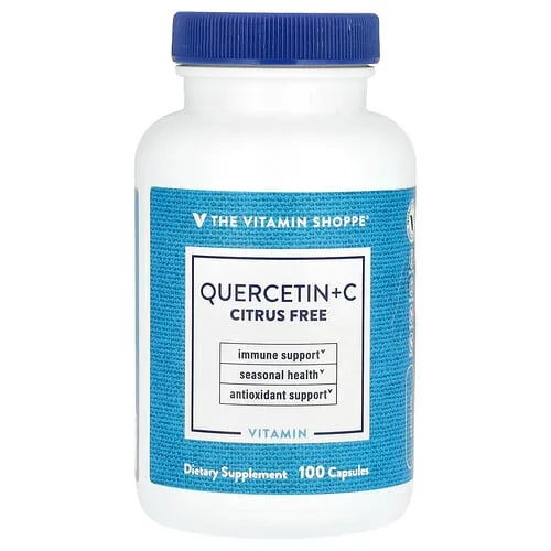 The Vitamin Shoppe, Quercetin+ C, Sin cítricos, 100 cápsulas