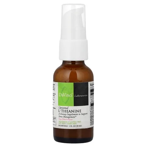 DaVinci Laboratories, L-teanina liposomal, Ponche de frutas, 30 ml (1 oz. Líq.)