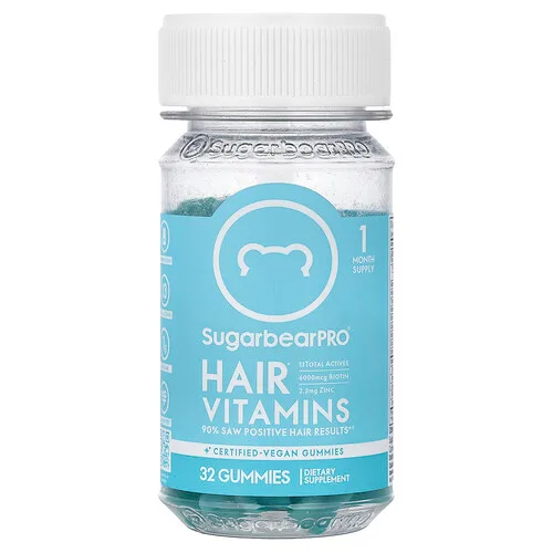 SugarbearPro, Gomitas con vitaminas para el cabello, 32 gomitas