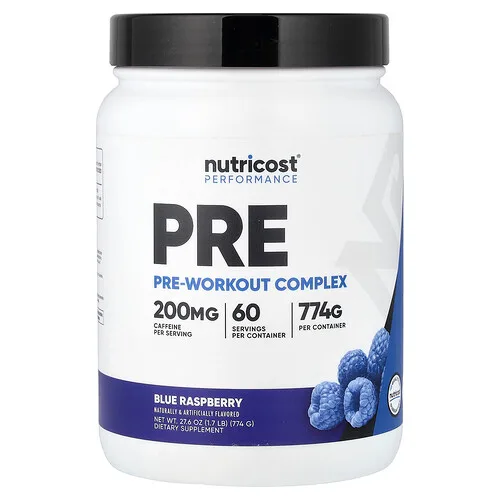 Nutricost, Performance, Complejo preentrenamiento, Frambuesa azul, 774 g (1,7 lb)