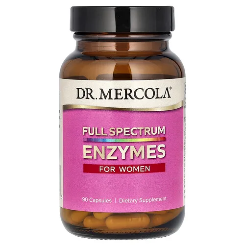 Dr. Mercola, Enzimas de espectro completo para mujeres, 90 cápsulas
