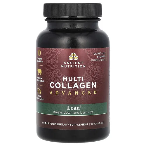 Ancient Nutrition, Multi Collagen Advanced, Lean, 90 cápsulas