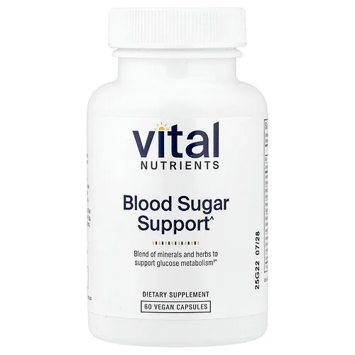 Vital Nutrients, Refuerzo para la glucemia, 60 cápsulas veganas