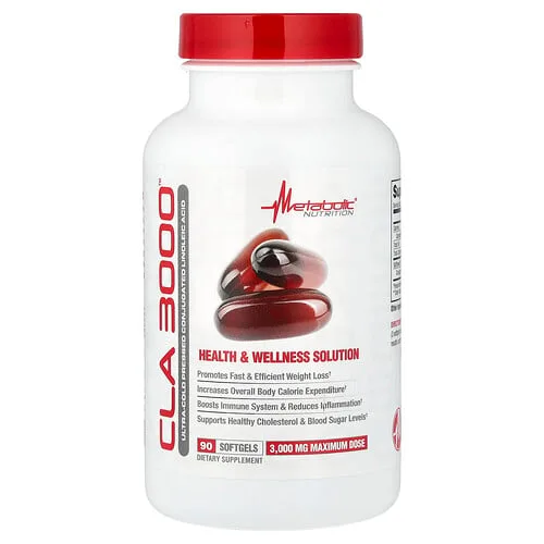 Metabolic Nutrition, CLA 3000, 90 cápsulas blandas (1000 mg por cápsula blanda)