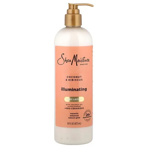 SheaMoisture, Loción corporal iluminadora, Coco e hibisco, 473 ml (16 oz. líq.)