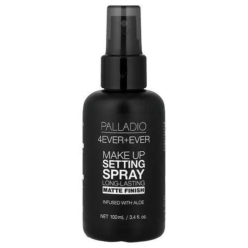 Palladio, 4Ever + Ever, Spray fijador de maquillaje, Acabado mate de larga duración, 100 ml (3,4 oz. Líq.)
