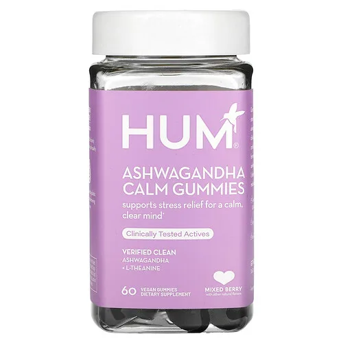 HUM Nutrition, Gomitas calmantes de Ashwagandha, Bayas mixtas`` 60 gomitas veganas