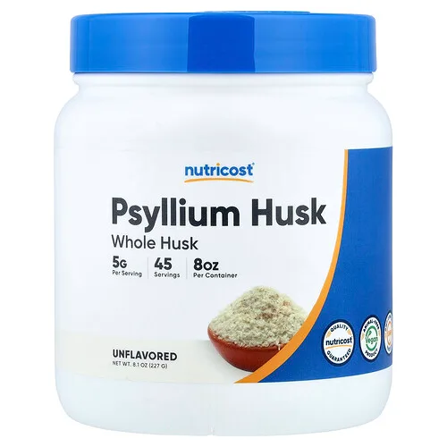 Nutricost, Cáscara de psilio, Cáscara entera, sin sabor`` 227 g (8 oz)