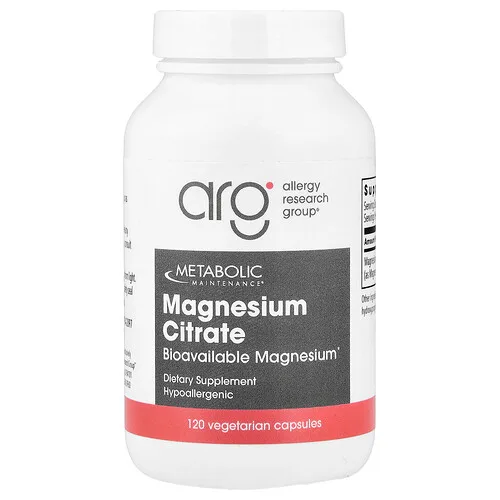 Metabolic Maintenance, Citrato de magnesio, 120 cápsulas vegetales