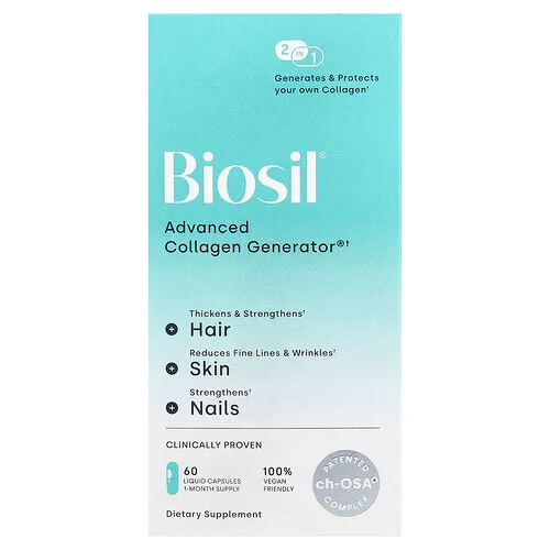 Biosil, Advanced Collagen Generator®, Advanced Collagen Generator®, 60 cápsulas líquidas