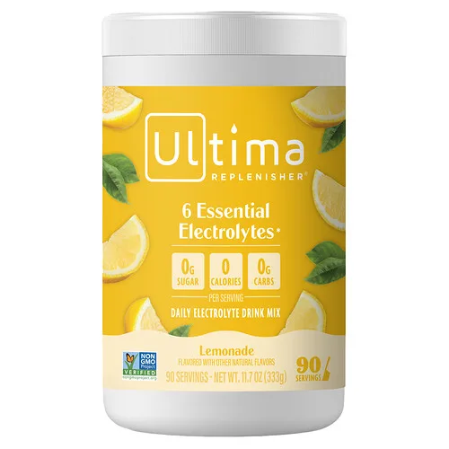 Ultima Replenisher, Mezcla para preparar bebidas con electrolitos de uso diario, Limonada, 333 g (11,7 oz)