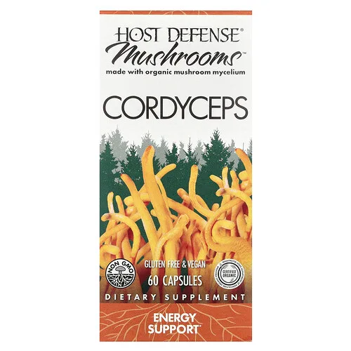 Host Defense, Mushrooms™, Cordyceps, 60 cápsulas (0,5 g por cápsula)