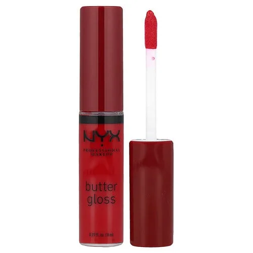 NYX Professional Makeup, Butter Gloss, Brillo labial, 20 Red Velvet, 8 ml (0,27 oz. líq.)
