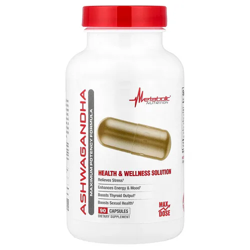 Metabolic Nutrition, Ashwagandha, 90 cápsulas