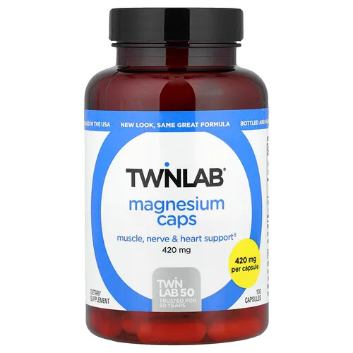 Twinlab, Cápsulas de magnesio, 420 mg, 100 cápsulas