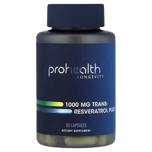 ProHealth Longevity, Trans-resveratrol plus, 60 cápsulas