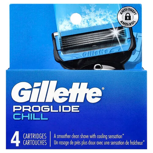 Gillette, Fusion5 Proshield, Chill, 4 cartuchos