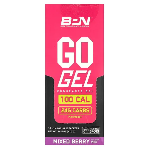 BPN, Go Gel, Gel de resistencia, Bayas mixtas, 10 sobres, 41 g (1,45 oz) cada uno