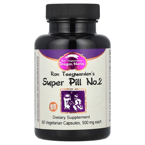 Dragon Herbs, Superpíldora n.º 2, 500 mg, 60 cápsulas vegetales