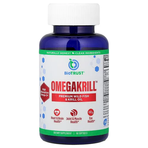 BioTRUST, OmegaKrill™, 90 cápsulas blandas