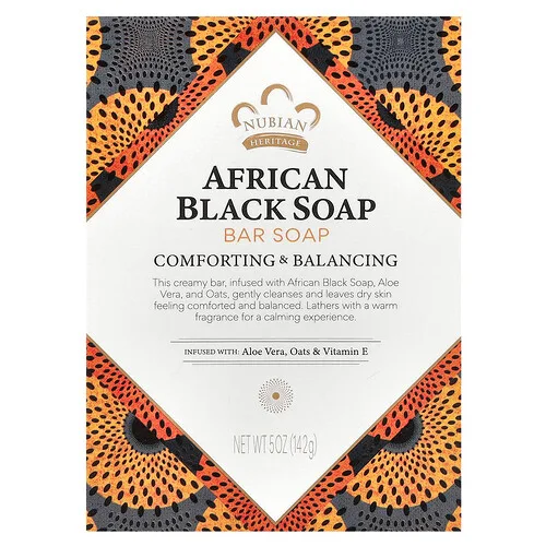 Nubian Heritage, Barra de jabón negro africano, 142 g (5 oz)