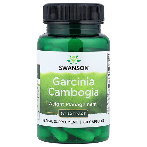 Swanson Vitamins, Garcinia cambogia, Extracto 5:1, 60 cápsulas (80 mg por cápsula)